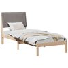 vidaXL Bed frame Brown and taupe 75 x 190 cm Solid pine wood