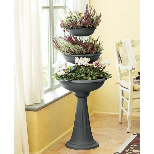 vidaXL Flower Bowl Grey &Oslash;50x114 cm