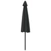 vidaXL Balcony Parasol with Aluminium Pole Black 300x155x223 cm Half