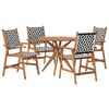 vidaXL 5 Piece Garden Dining Set Solid Wood Acacia