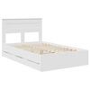 vidaXL Bed Frame with Drawer White 120 x 200 cm Engineer Wood