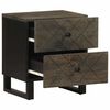 vidaXL Bedside Cabinet Black 40x33x46 cm Solid Wood Mango