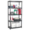 vidaXL Storage Shelf 5-Tier Black 85x40x185 cm Plastic