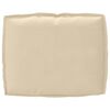 vidaXL Pallet Cushion for Backrest Beige 50 x 40 x 12 cm Oxford fabric