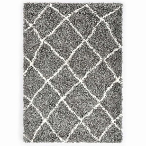 vidaXL Rug Trellis Grey 230 x 160 cm Polypropylene