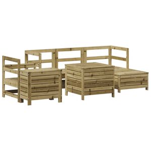vidaXL 7 Piece Garden Sofa Set Impregnated Wood Pine