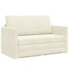 vidaXL Sofa Bed Cream 124 x 204 x 61 cm Velvet
