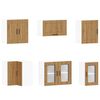 vidaXL 11 Piece Kitchen Cabinet Set Kalmar Artisan Oak Engineered Wood