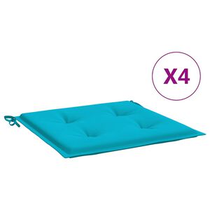 vidaXL Chair Cushions 4 pcs Turquoise 40x40x4 cm Fabric