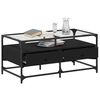 vidaXL Coffee Table with Glass Top Black 98.5x50x45 cm Steel