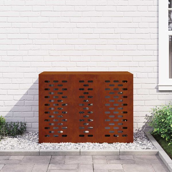 vidaXL Air Conditioner Cover Rusty 110 x 50 x 80 cm Weathering Steel