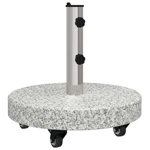 vidaXL Parasol Base Grey 45 x 45 x 45 cm Granite and Stainless Steel