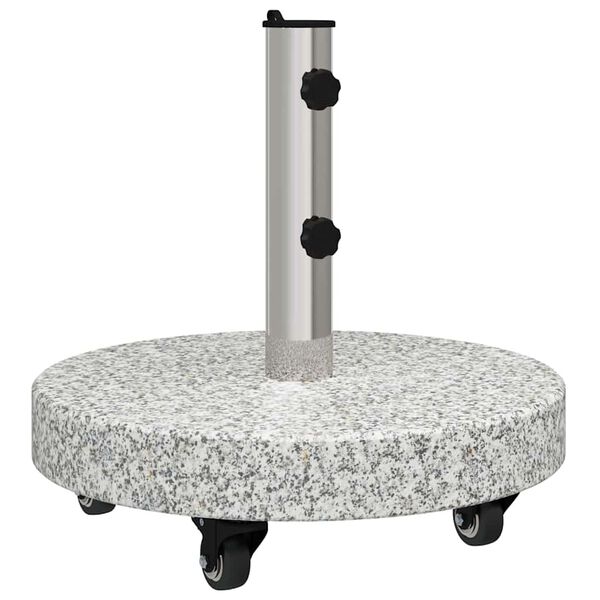 vidaXL Parasol Base Grey 45 x 45 x 45 cm Granite and Stainless Steel