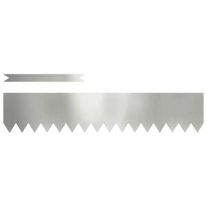 vidaXL Lawn Edging 10 pcs Silver 100 x 0.05 x 20 cm Galvanised Steel