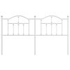 vidaXL Metal Replace Headboard White 180 cm