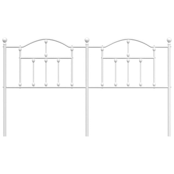 vidaXL Metal Replace Headboard White 180 cm