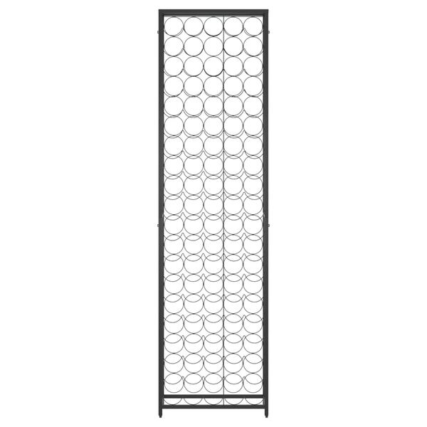vidaXL Wine Rack for 95 Bottles Black 54x18x200 cm Wrought Iron