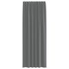 vidaXL Voile Curtains with Loops 2 pcs Dark Grey 140x260 cm