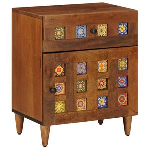 vidaXL Bedside Cabinet Brown 50 x 33 x 60 cm Solid Mango Wood