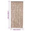 vidaXL Fly Curtain Beige and Dark Brown 90x220 cm Chenille
