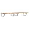 vidaXL Basin Shelf Wall Mounted Steel and Solid Wood Acacia