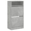 vidaXL Shoe Cabinet Concrete Grey 60x34x116 cm Engineered Wood