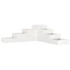 vidaXL Garden Planter 4-Tier 106x104.5x36 cm White Solid Wood Pine