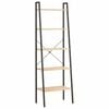 vidaXL 5-Tier Standing Shelf Light Brown and Black 56x35x174 cm