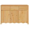 vidaXL Sideboard Drammen Oak 114 x 43 x 75.5 cm Solid Pine wood