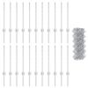vidaXL Fence with Post Silver 0.6 x 25 m Steel