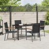 vidaXL Garden Dining Set 5 pcs Black Powder-coated Steel