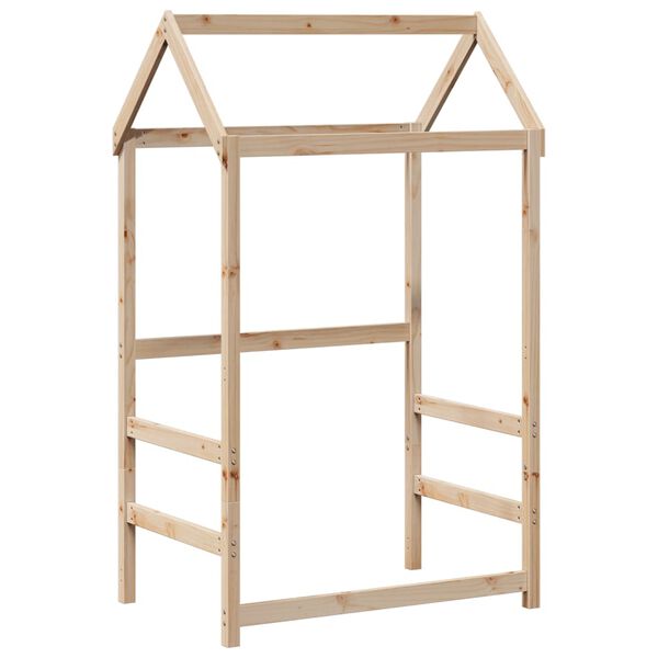 vidaXL Bed and Bench Set with Roof without Mattress 75x190 cm Small Single