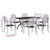 vidaXL 7 Piece Garden Dining Set Black Cast Aluminium