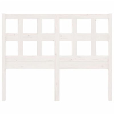 vidaXL Bed Headboard White 205.5x4x100 cm Solid Wood Pine