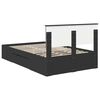 vidaXL Bed Frame with Headboard Black 120 x 200 cm Engineered Wood