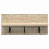 vidaXL Wall-Mounted Coat Rack with Shelf Sonoma oak 40 x 10.5 x 18 cm