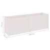 vidaXL Garden Planter White 200x50x70 cm Solid Pinewood