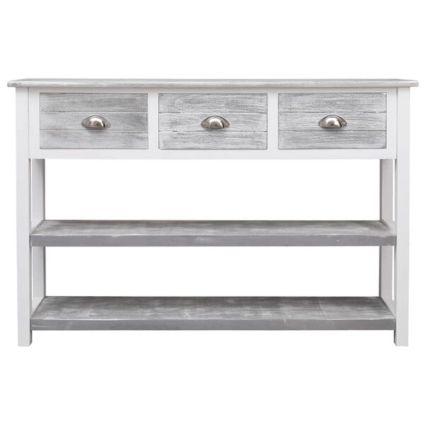 vidaXL Sideboard Antique Grey 115x30x76 cm Wood
