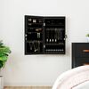 vidaXL Mirror Jewellery Cabinet with LED Lights Wall Mounted Black