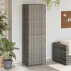 vidaXL Garden Storage Cabinet Grey 59x40x180 cm Poly Rattan