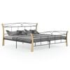 vidaXL Bed Frame without Mattress Black Metal 200x200 cm
