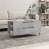 vidaXL Coffee Table Concrete Grey 102x44.5x50 cm Engineered Wood