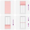 vidaXL Pleated Blind Pink 90x200 cm Fabric Width 89.4 cm Polyester