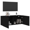 vidaXL TV Cabinet Wall-mounted Black 100x30x41 cm