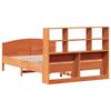vidaXL Bookcase Bed without Mattress Wax Brown 140x200cm Solid Wood Pine