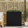 vidaXL Garden Raised Bed with 4 Pots Poly Rattan Black