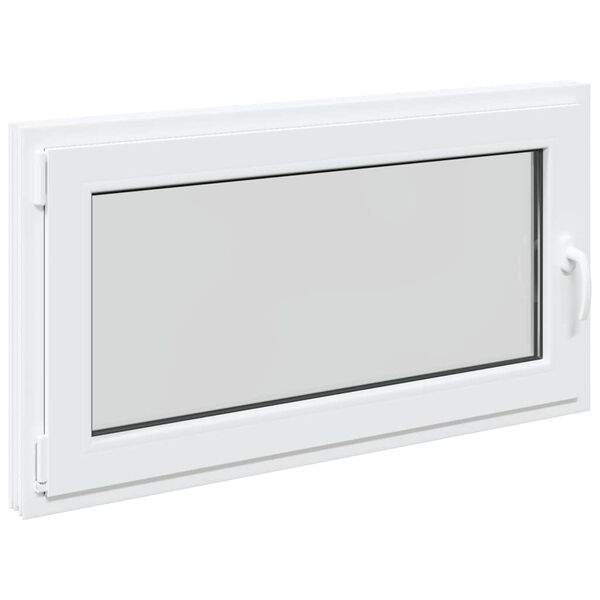vidaXL Basement Window "RISOR" 110x60 cm Tilt&Turn DIN Left White