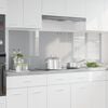 vidaXL Kitchen Backsplash 2 pcs Light Grey 90 x 60 cm Tempered Glass
