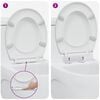 vidaXL Toilet Seat White 47 x 37 x 4 cm Duroplast
