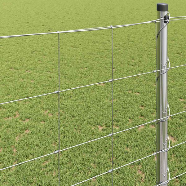vidaXL Field Fence Silver 50 x 1.4 m Galvanised steel